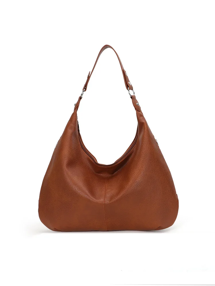 Women's Slouchy Hobo Bags Soft PU Leather Top Handle Shoulder Totes Boho Purses Ladies Casual Handbags